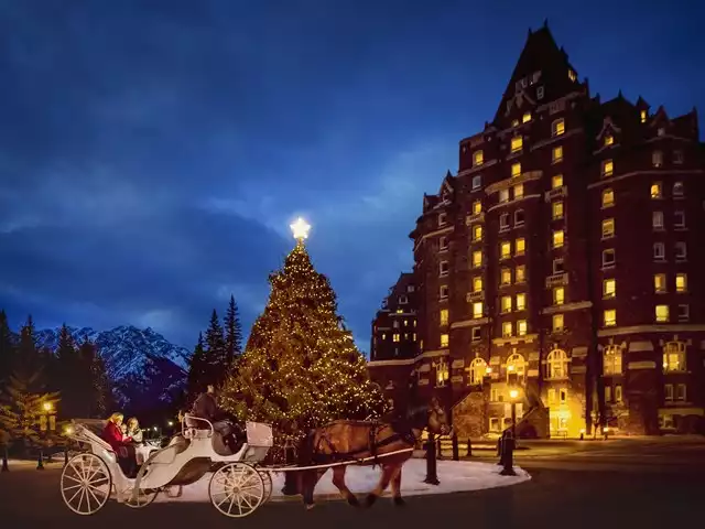 Christmas in the Canadian Rockies Winter Rail Vacations | Fairmont Banff Springs Hotel