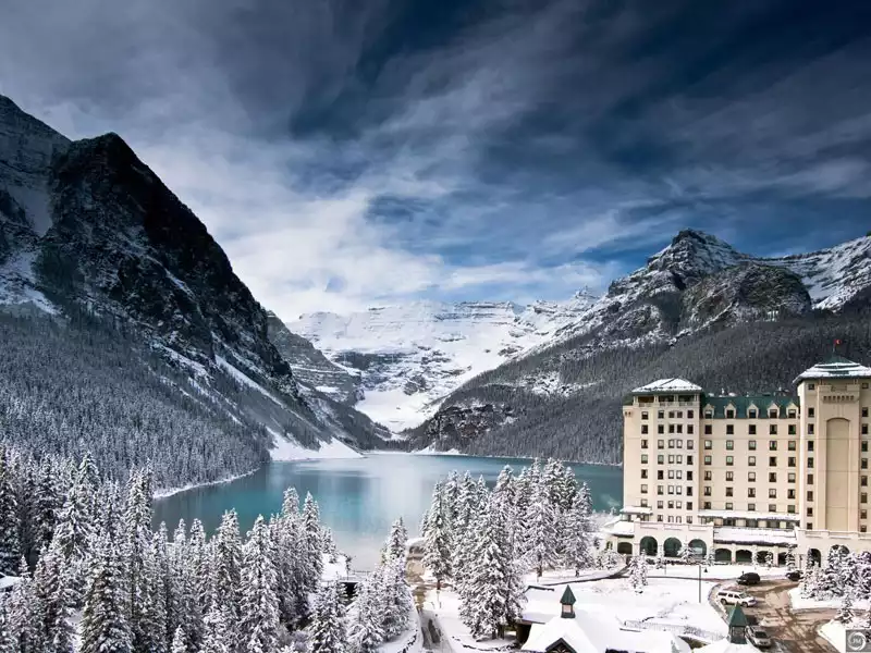 Christmas in the Canadian Rockies Winter Rail Vacations | Fairmont Chateau Lake Louise