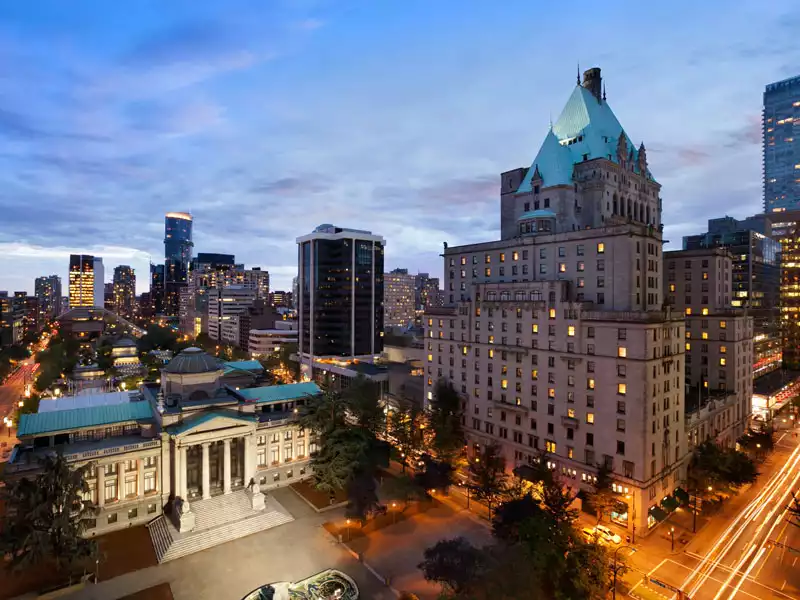 Stay at the Fairmont Hotel Vancouver | Canadian Rockies Train Vacations